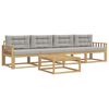 vidaXL Set di divani da esterno 4 pcs Bianco e Grigio Chiaro