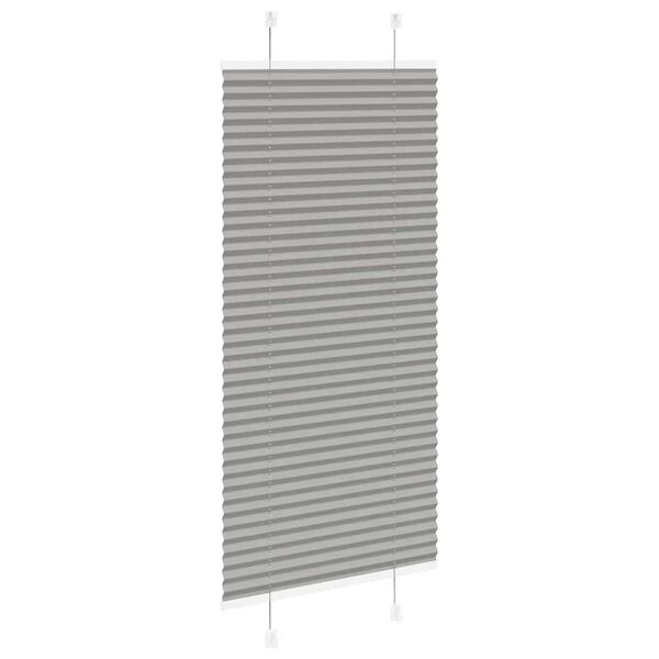 vidaXL Tenda Plissettata Antracite 65x100 cm Larghezza Tessuto 64,4 cm