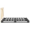 vidaXL Giroletto con Testiera Grigio 140x200 cm Legno Massello di Pino