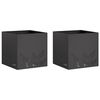 vidaXL Vaso da giardino 2 pz Nero 50 x 50 x 49 cm