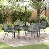 vidaXL Set da Pranzo per Giardino con cuscino 5 pcs Grigio polyrattan