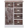 vidaXL Credenza con 10 Cassetti Marrone 113x30x79 cm in Legno