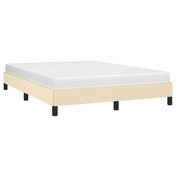 vidaXL Giroletto senza Materasso Crema 140x190 cm in Tessuto