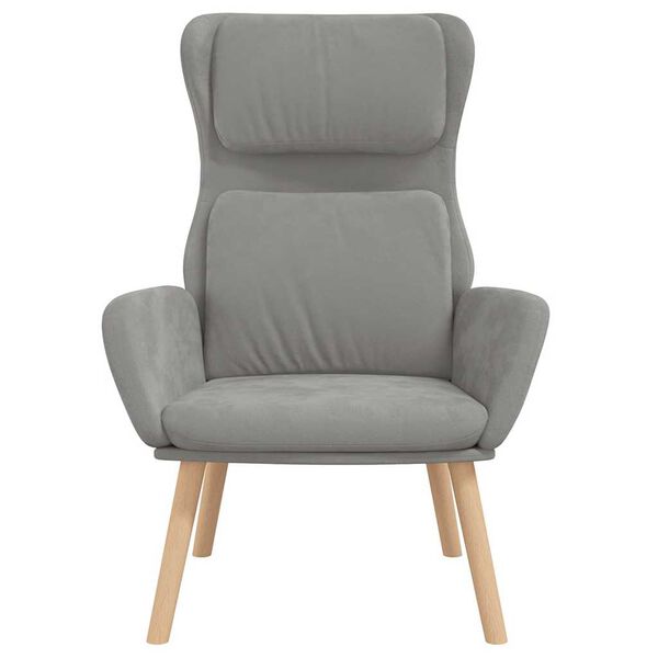 vidaXL Poltrona Relax Grigio Chiaro in Velluto