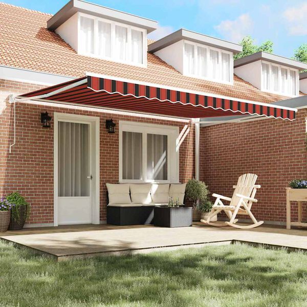vidaXL Tenda da Sole Arancione e Marrone 450 x 300 x 165 cm