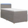 vidaXL Letto box spring con materasso Tortora 80 x 200 cm Tessuto