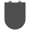 vidaXL Sedile del WC con rilascio rapido Antracite 46.2 x 36 x 4.3 cm