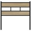 vidaXL Testiera di Ricambio Rovere Sonoma 80 cm in Ferro e Legno Multistrato