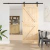 vidaXL Porta Scorrevole con Set Hardware 85x210 cm Legno Massello Pino
