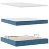 vidaXL Letto con contenitore e materasso Blu Scuro 160 x 200 cm