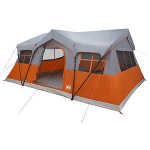 vidaXL Tenda Familiare 487 x 340 x 216 cm Grigio e arancione