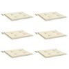 vidaXL Cuscini per Sedia 6 pz Crema 40x40x4 cm in Tessuto Oxford