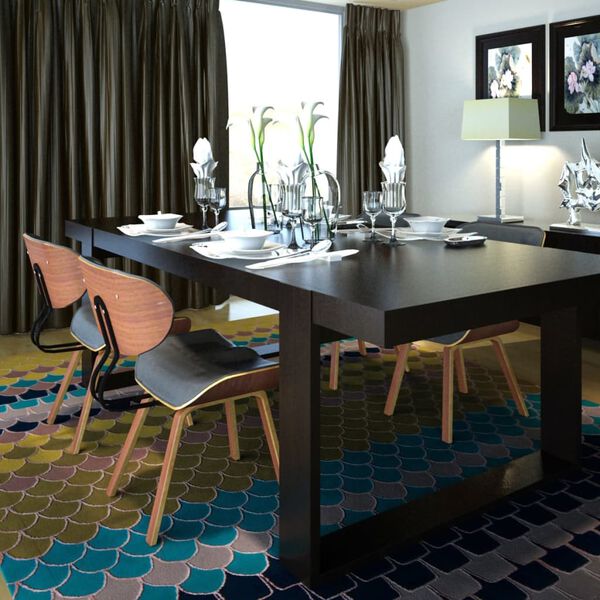 vidaXL Sedie da Pranzo 4 pz in Legno Piegato e Similpelle