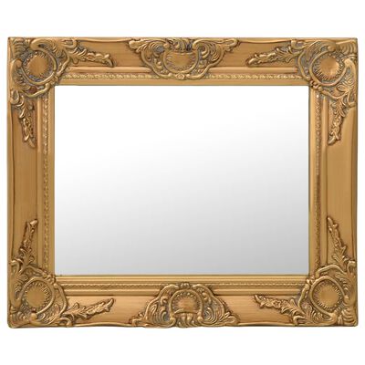 vidaXL Specchio da Parete Stile Barocco 50x40 cm Oro