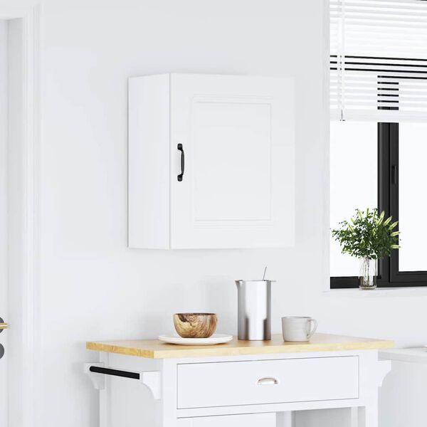 vidaXL Pensile da Cucina Kalmar Bianco in Legno Multistrato