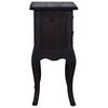 vidaXL Tavolino con Cassetti Nero 60x30x60 cm Legno Massello di Mogano