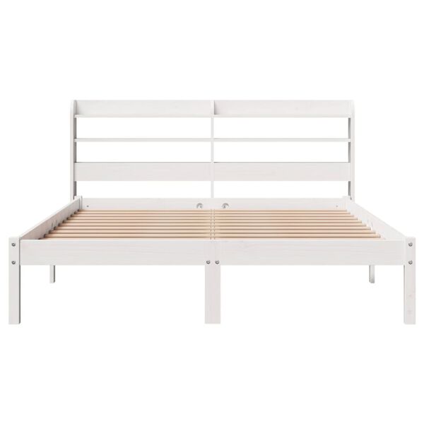 vidaXL Letto senza Materasso Bianco 150x200 cm Legno Massello di Pino