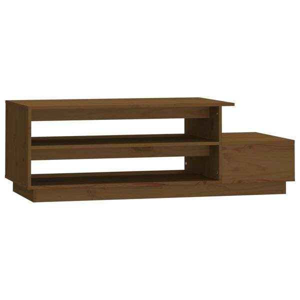 vidaXL Tavolino da Salotto ambra 120x50x40,5 cm Legno Massello di Pino