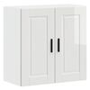 vidaXL Pensile da Cucina Porto Bianco Lucido in Legno Multistrato