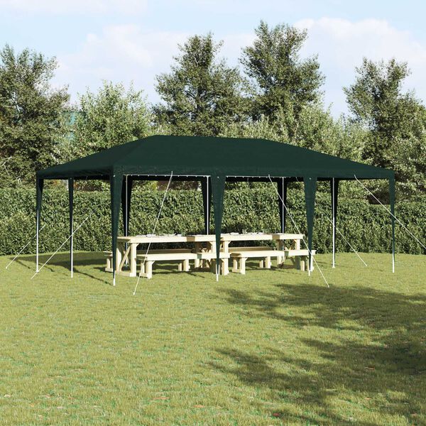 vidaXL Tenda Party Verde 600 x 400 x 266 cm Polietilene e Acciaio
