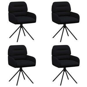 vidaXL Sedie da pranzo girevoli 4 pz Similpelle Nero 59 x 59,5 x 90 cm