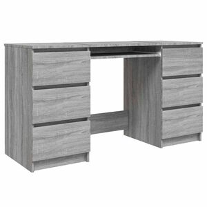 vidaXL Scrivania Grigio Sonoma 140x50x77 cm in Legno Multistrato