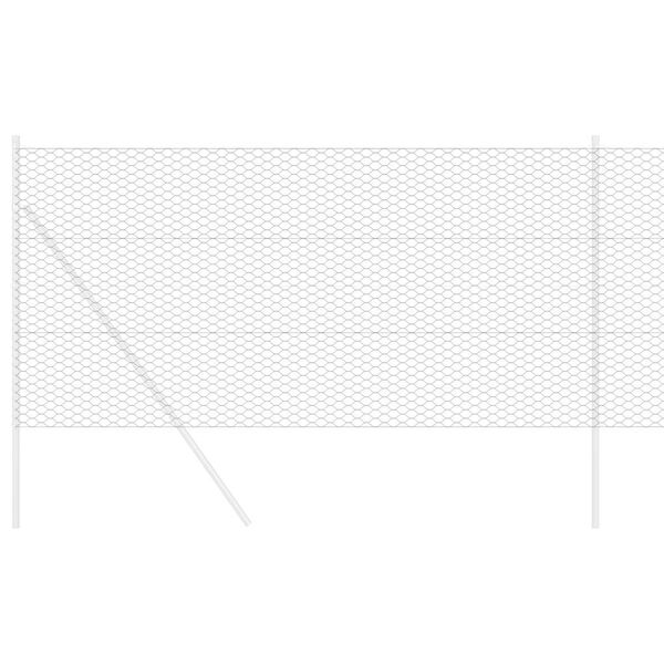 vidaXL Recinzione Esagonale Grigio 0,5 x 10 m PVC