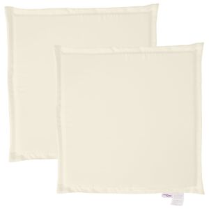 vidaXL Imbottitura per Seduta Giardino 2pz Crema 45x45x2 cm Quadrata