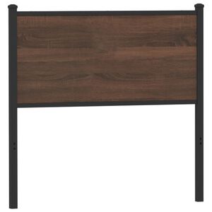 vidaXL Testiera di Ricambio Rovere Marrone 75 cm in Legno Multistrato e Acciaio