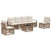 vidaXL Set Divano da Giardino 7 pcs Beige polyrattan