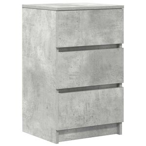 vidaXL Comodino con 3 Cassetti Grigio Cemento 39x35x65 cm