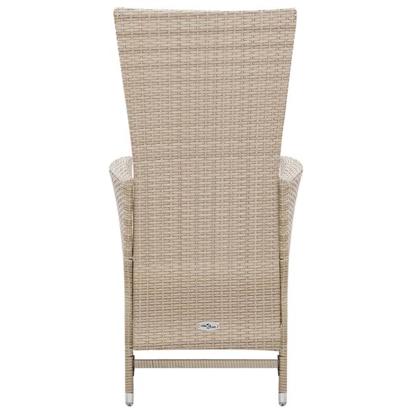 vidaXL Set da Pranzo da Giardino 7 pz con Cuscini in Polyrattan Beige