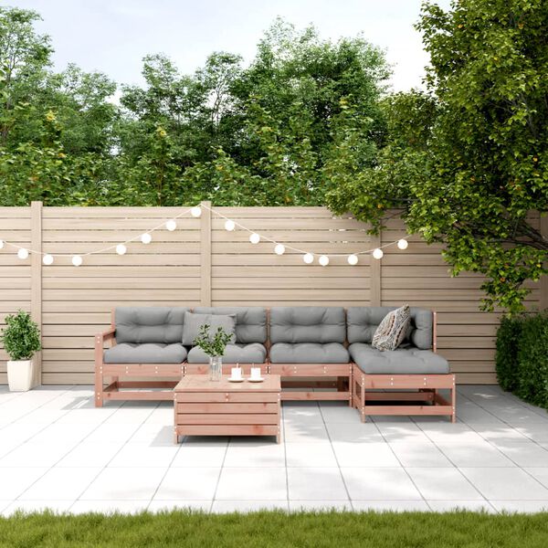 vidaXL Set Divani Giardino 6 pz con Cuscini Legno Massello di Douglas