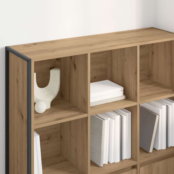 vidaXL Armadio per Libri 2 pcs Rovere Artigianale 99,5 x 30 x 108 cm