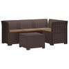 vidaXL Divano da giardino 4 posti con cuscini aspetto rattan PP