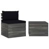 vidaXL Set Divani da Giardino su Pallet 2 pz con Cuscini Massello Pino