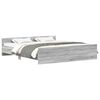 vidaXL Giroletto con Testiera e Pediera Grigio Sonoma 200x200 cm