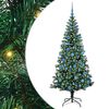vidaXL Albero di Natale artificiale con luci integrate Verde 180 cm
