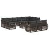 vidaXL Set Divano da Giardino 14 pcs Grigio e Grigio Scuro polyrattan