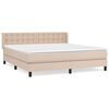 vidaXL Giroletto a Molle con Materasso Cappuccino 160x200cm Similpelle