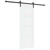 vidaXL Porta scorrevole 78 x 202 cm Legno ingegnerizzato Bianco e Nero
