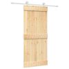 vidaXL Porta scorrevole Naturale e Bianco 90 x 210 cm