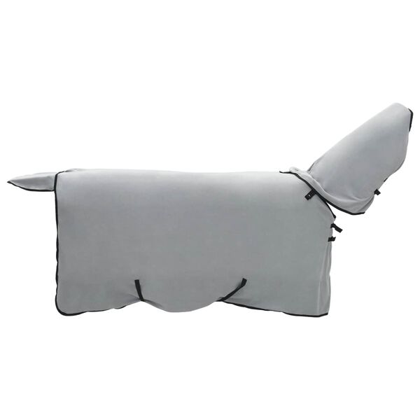 vidaXL Coperta per Cavalli Grigio chiaro e rosa completo Poliestere