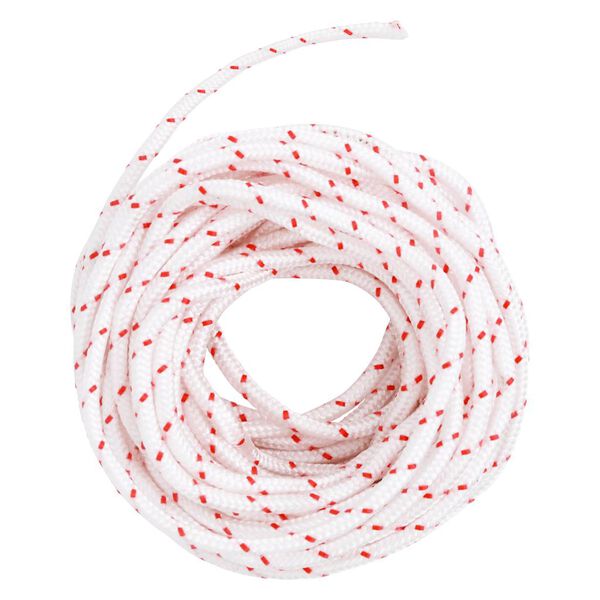 vidaXL Fune di Avviamento a Strappo Bianco e Rosso &Oslash;5 mm 10 m in Nylon