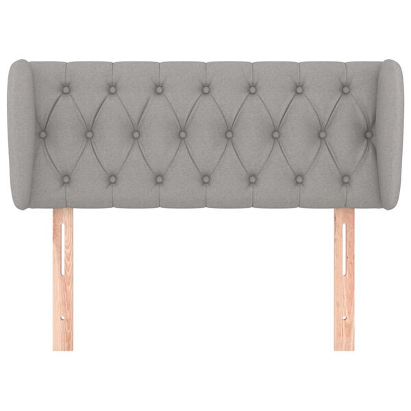 vidaXL Testiera ad Orecchio Grigio Chiaro 103x23x78/88 cm in Tessuto