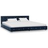 vidaXL Letto con Materasso Memory Foam Blu Velluto 180x200 cm