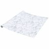 vidaXL Adesivi per Mobili Autoadesivi Bianco Marmoreo 90x500 cm in PVC