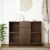 vidaXL Credenza con Cassetto Rovere Marrone 101x35x76 cm in Truciolato