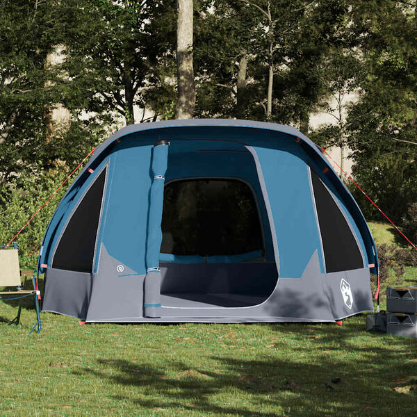 vidaXL Tenda Familiare Cabina per 6 Persone Blu Impermeabile
