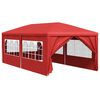 vidaXL Tenda da festa con pareti Rosso 600 x 300 x 255 cm PE e Acciaio
